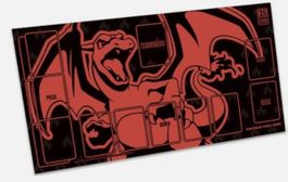 Playmat Pokemon Charizard 25th nero rosso nuovo