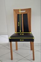 Holzstühle mit echtem Leder