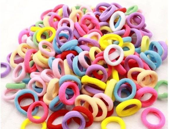 Koreanische Haargummis Nahtlos, Metallfrei - 8er Pack Regenbogenfarben, Für Mittleres Bis Dickes Haar