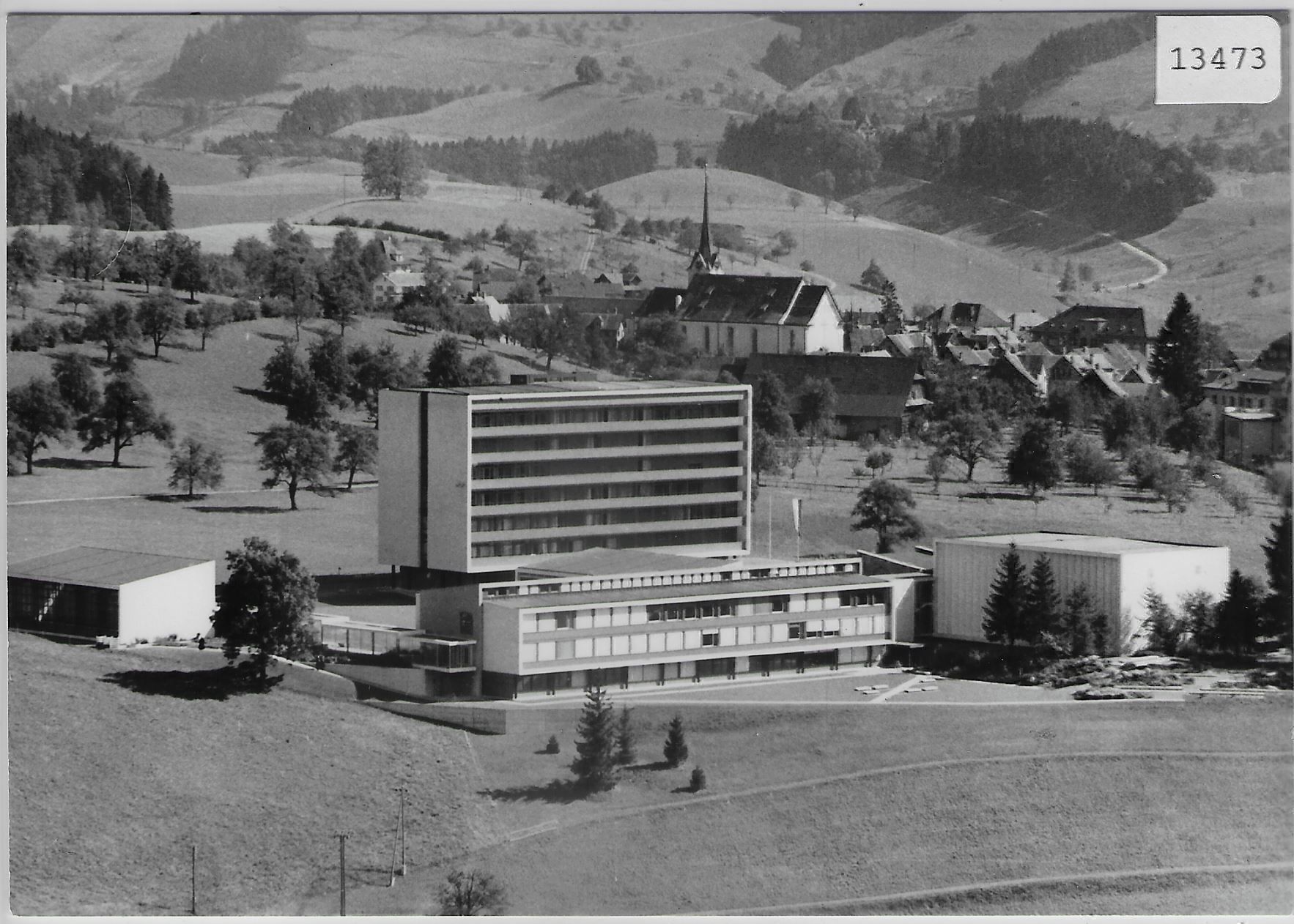 Cartoline postali: Flugaufnahme Seminar & Pensionat – Antico da Ettingen venduto da Kartenplanet