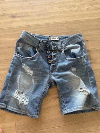 Please Jeans Shorts, Denim, Used Look, Gr. XS, Sommer! (57)