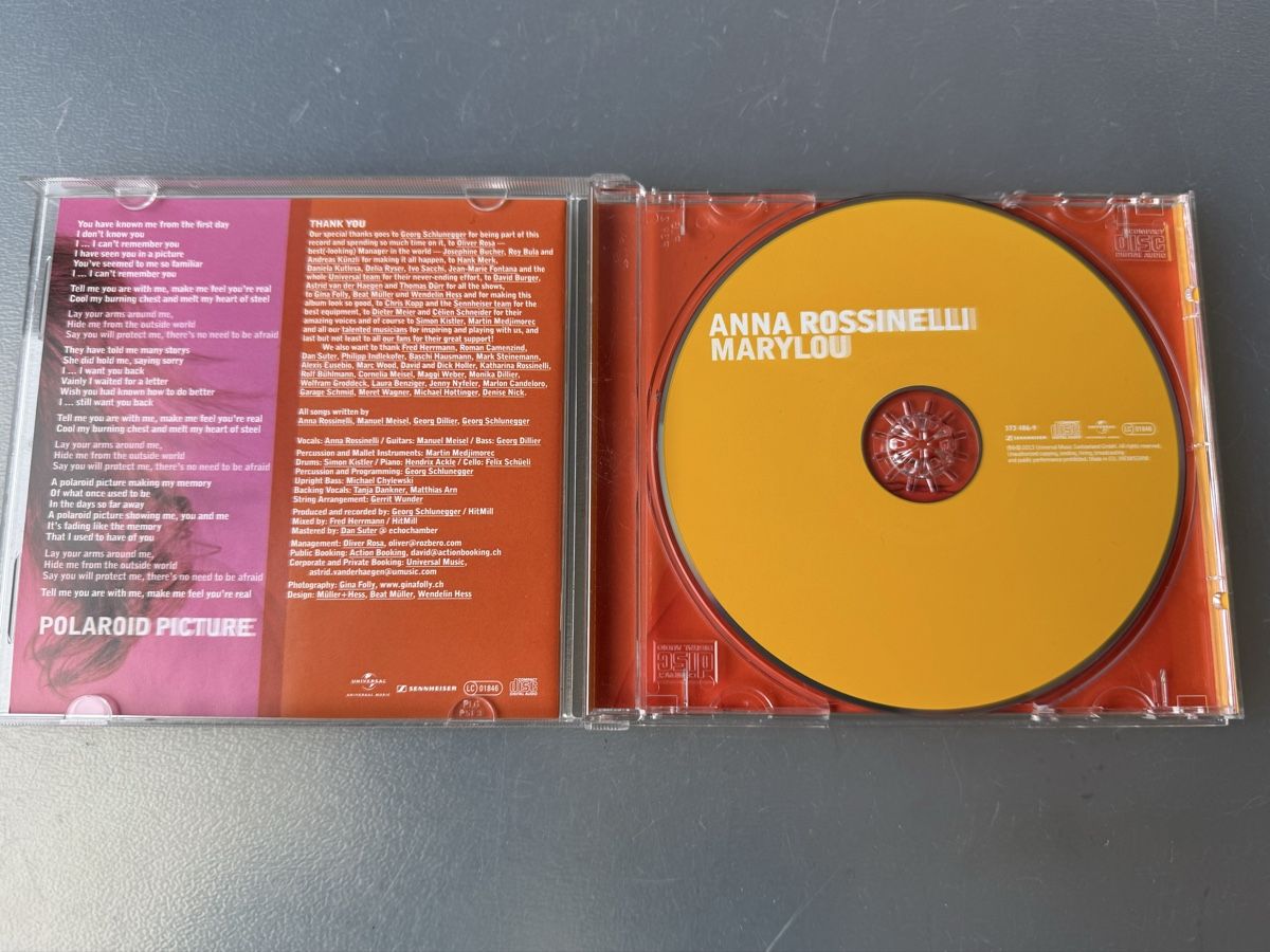 CD: Anna Rossinelli Marylou CD Album – Usato da Oberried Brienz venduto da Chyara 2
