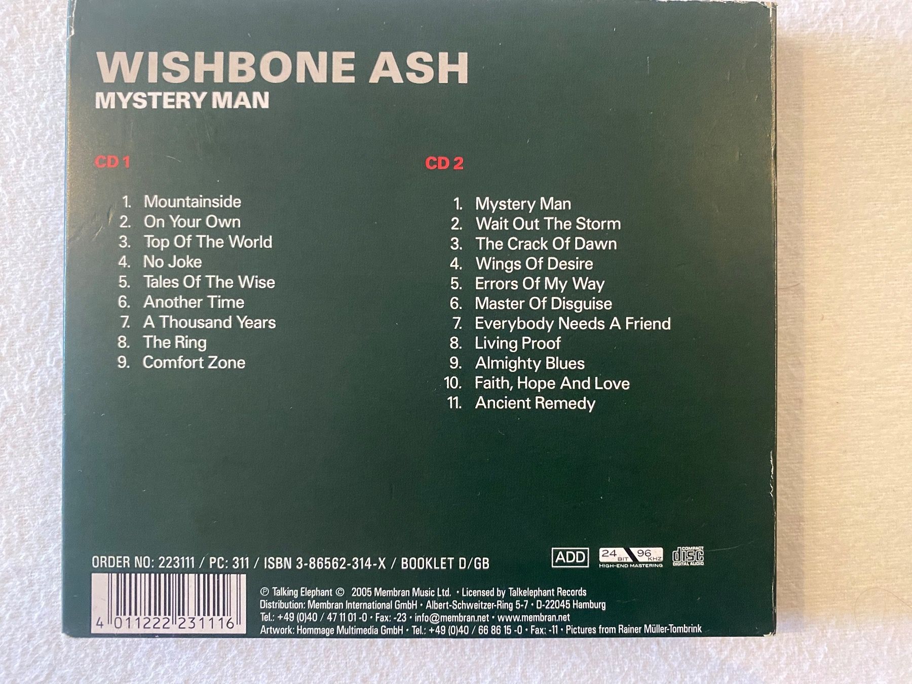 CD: Wishbone Ash - Mystery Man (2 CD Set) – Usato da Duggingen venduto da Kisha010 3
