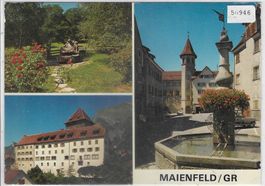 Maienfeld - Heidi-Brunnen, Rathaus, Schloss Brandis