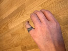Vintage Silberring S925 mit Markasit Stein Gr.50