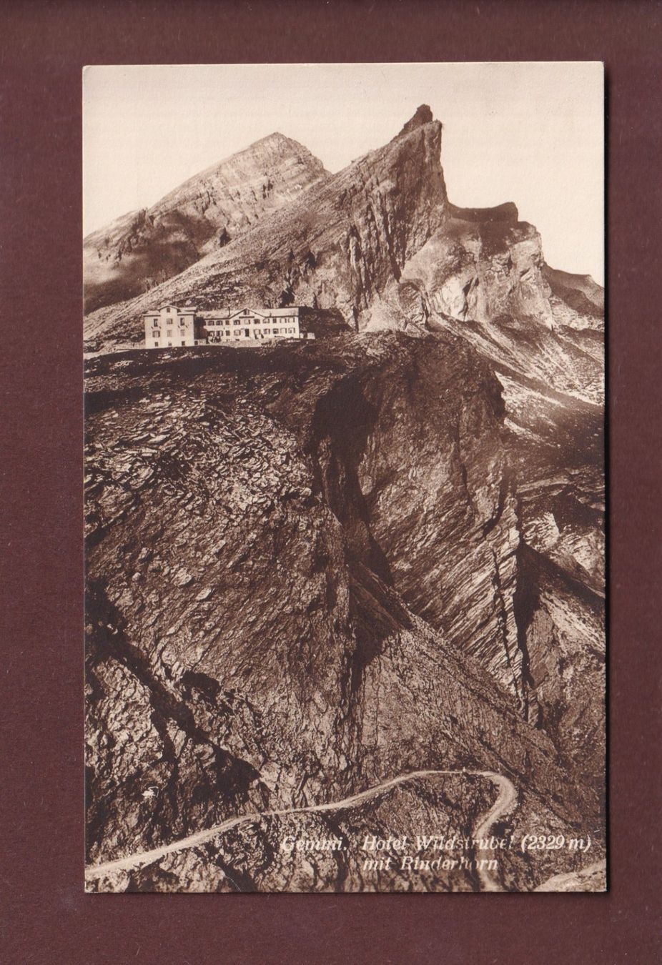 Ansichtskarten: GEMMI - Hotel Wildstrubel - Rinderhorn – Gebraucht aus Pully von nicecards