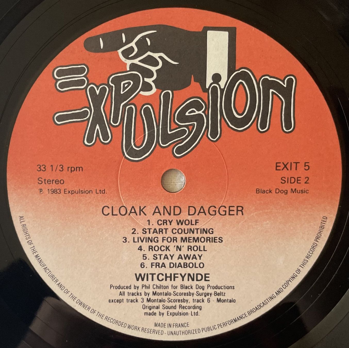 Schallplatten: Witchfynde – Cloak & Dagger - LP - 1983 - First Press – Gebraucht aus Uster von Zardodel 5