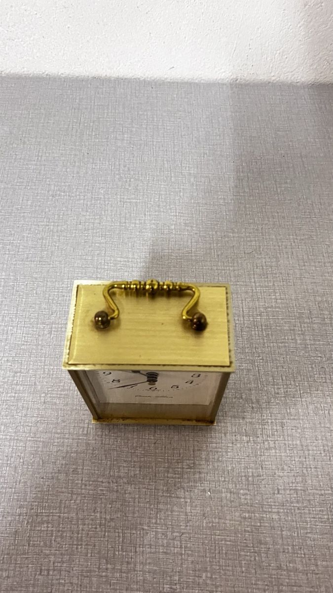 Uhren: Junghans Quartz Wecker, Messing Optik – Gebraucht aus Madiswil von SWISS_49.B 1