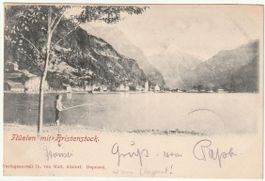 AK Flüelen mit Bristenstock animiert, 1901