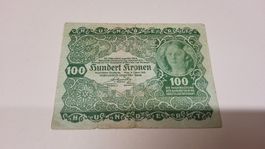 100 Kronen Österreich-Ungarn 1922 Note Banknote