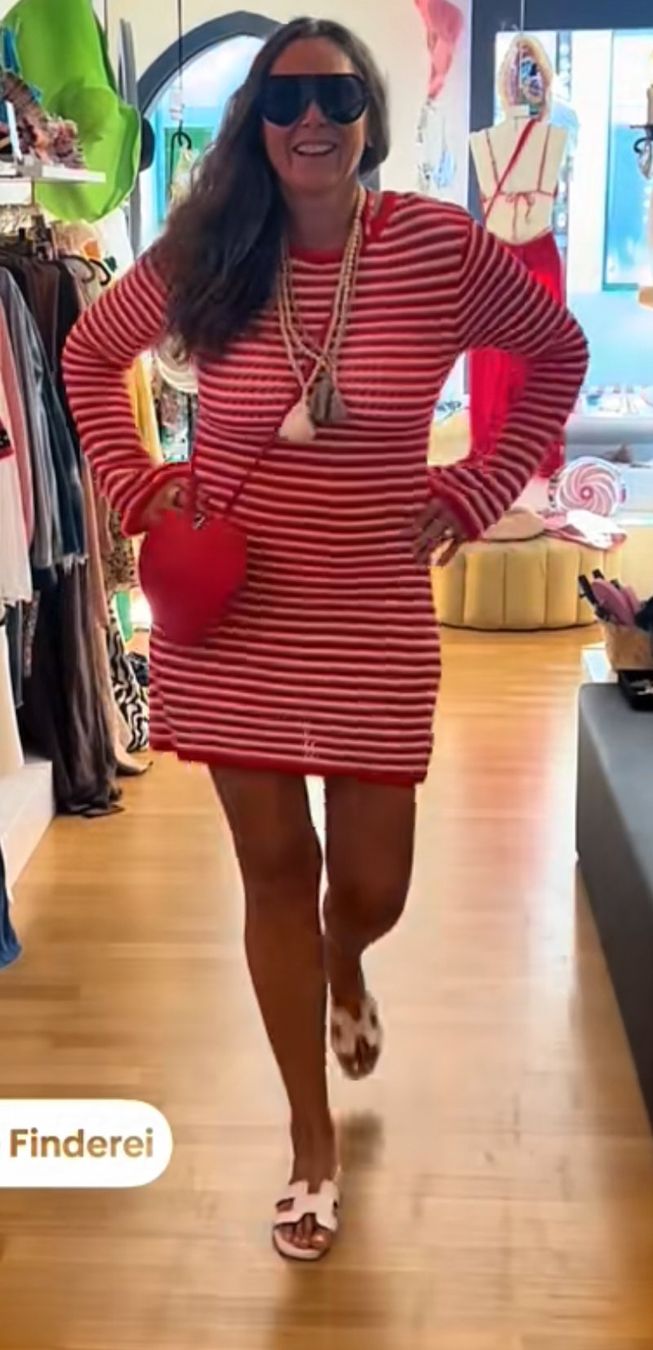 Vestiti: Mini-Strickkleid, rot/weiss gestreift – Nuovo e nell'imballaggio originale da Zürich venduto da Naebeli
