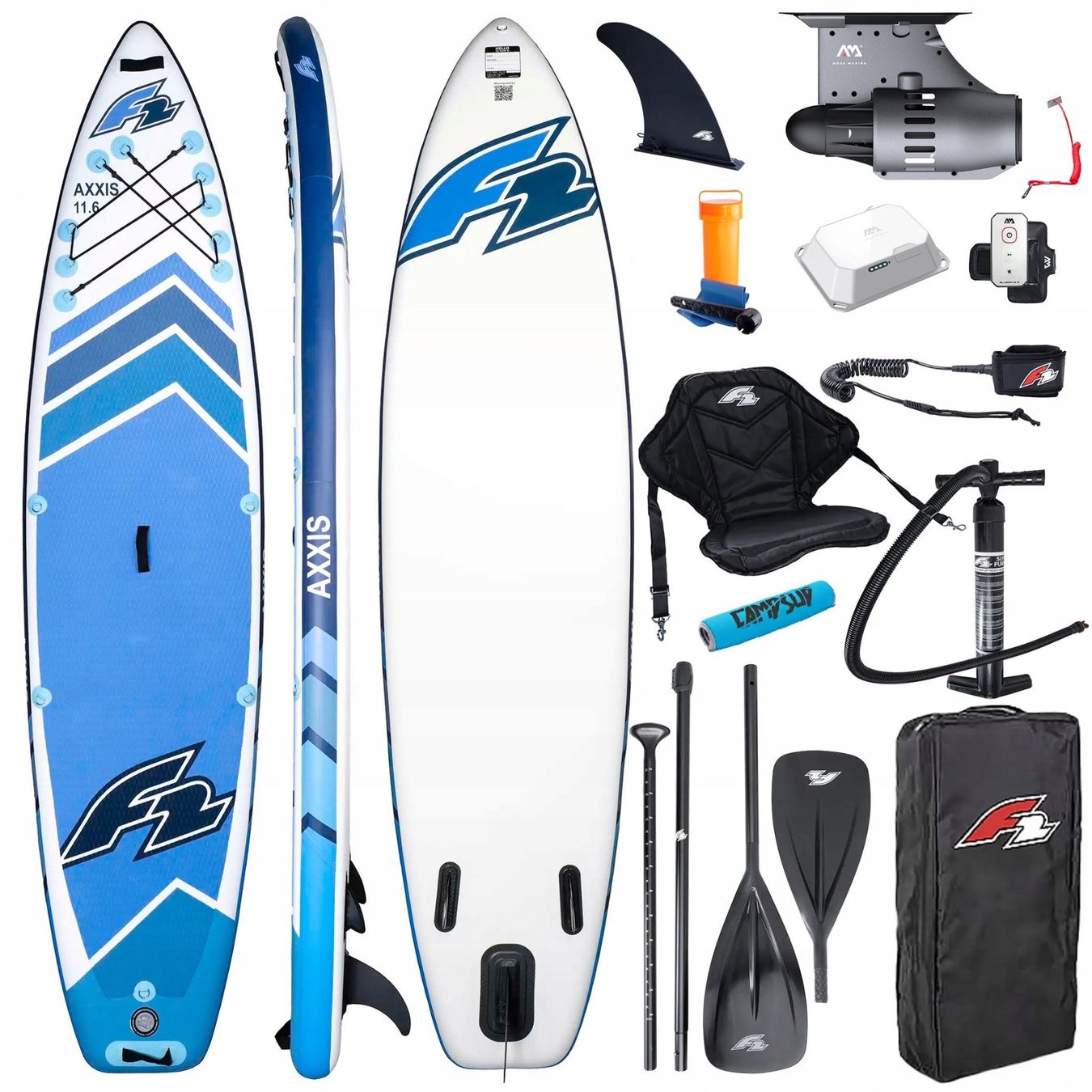 Axis Tavole da surf e di nuoto: F2 Axxis 11'6" SUP-Board Light Blue Combo  mit BlueDrive S – Nuovo e nell'imballaggio originale da Luzern venduto da BestMobile_Luzern