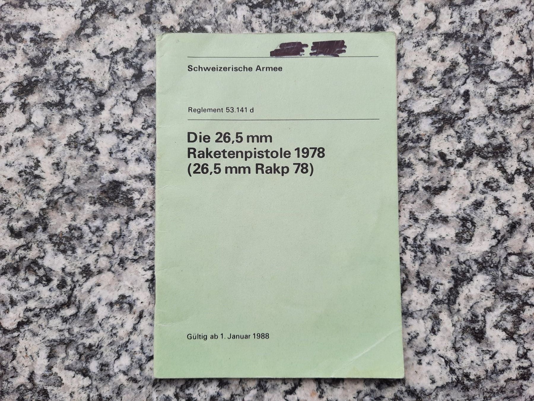 Libri: Die 26.5 mm Raketenpistole 1978 – Usato da Ruswil venduto da Sammlergeist