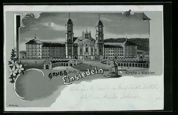 Ansichtskarten: Mondschein-Lithographie Einsiedeln, Kirc – Gebraucht aus Berlin von bartko-reher