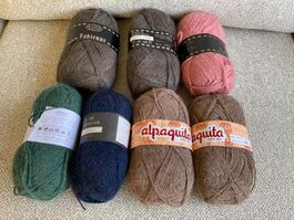 Alpaka Strickwolle Reste