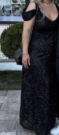 Pailletten-Abendkleid FAERIESTY (Schwarz, Gr. 2XL)
