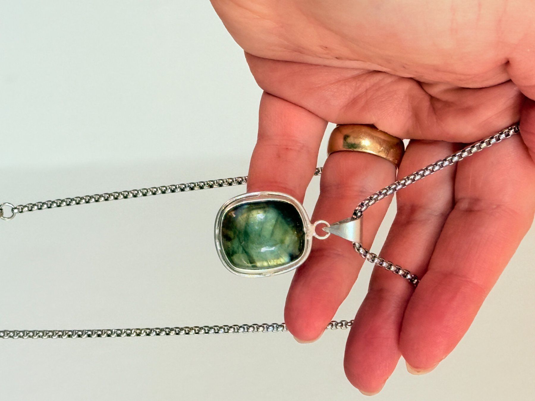 Catenine: Collier avec labradorite ✨ – Nuovo e nell'imballaggio originale da Genève venduto da AGBERG 7