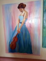 Violistin Öl auf Leinwand 50 x 70 cm
