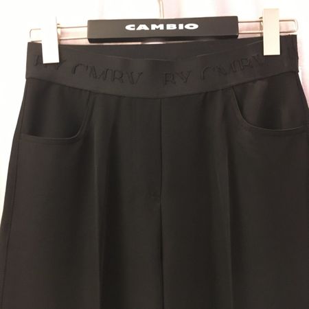 Cambio Damen Hose weit Amber Gummizug, 97 cm schwarz Gr 42