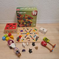 Holzspielset für Kleinkinder und Bausteine in top Zustand