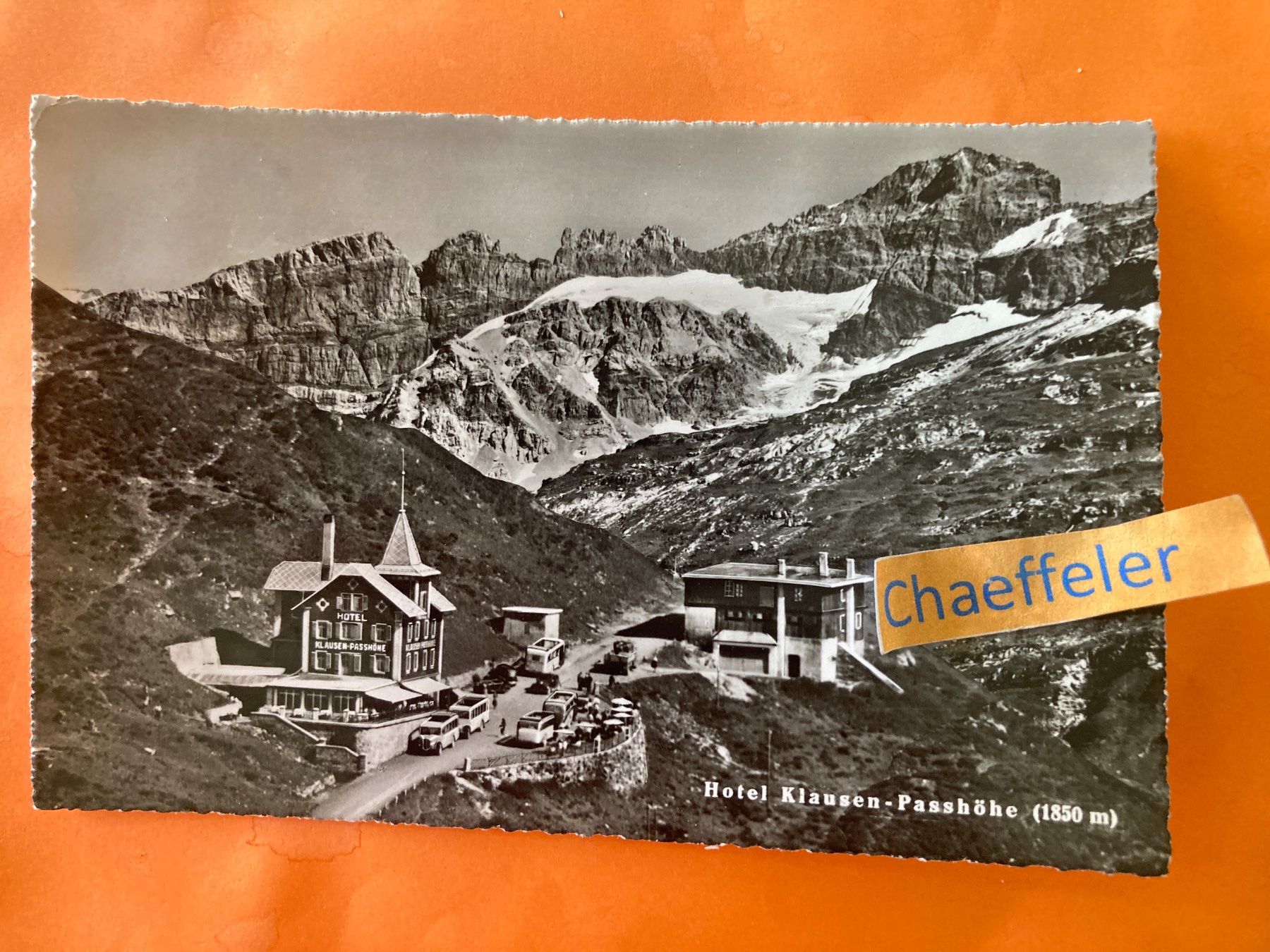 Cartoline postali: 1952 Hotel Klausen-Passhöhe – Usato da Zürich venduto da Chaeffeler