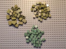 Lego 98x  Stein oliv grün+sand grün