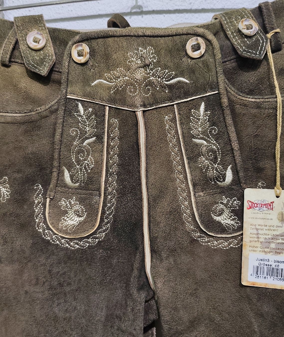 Pantaloni: Trachtenlederhose "Stockerpoint" - Neu, Gr. 46 – Nuovo e nell'imballaggio originale da Dussnang venduto da Rosenfee50 2