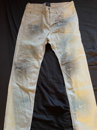 Jeans Regular Fit weiss Customized Grösse 31
