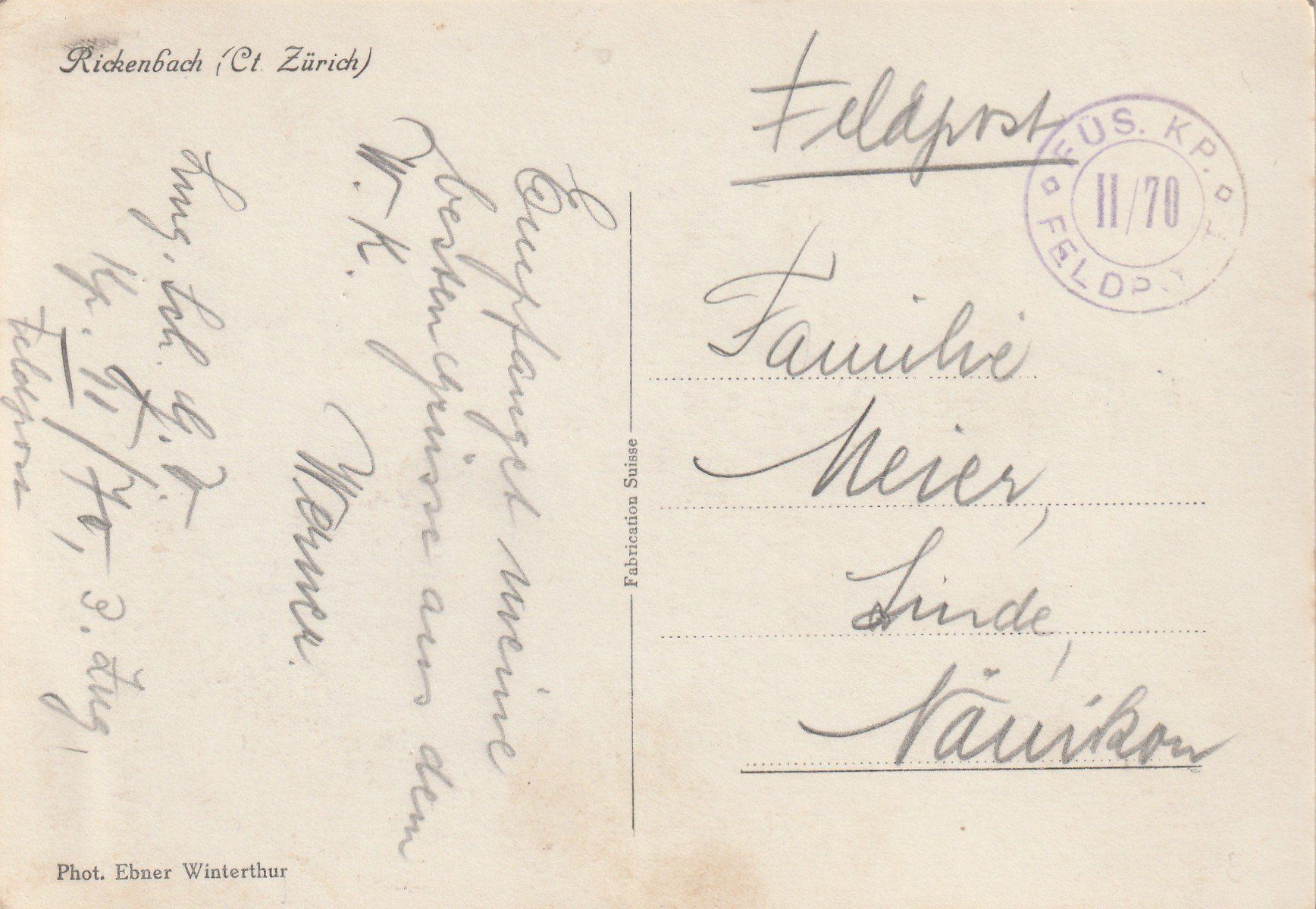 Cartes postales: Rickenbach – D'occasion à Rorschacherberg par fratovi2 1