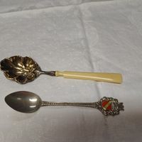 Versand möglich! 1 Sammellöffel Wappen, 1Biedermeier Löffel