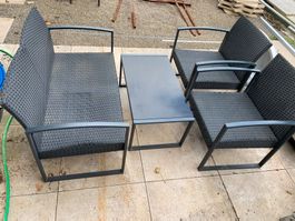 Garten Lounge Sitzgarnitur Terrasse Limare Polyrattan