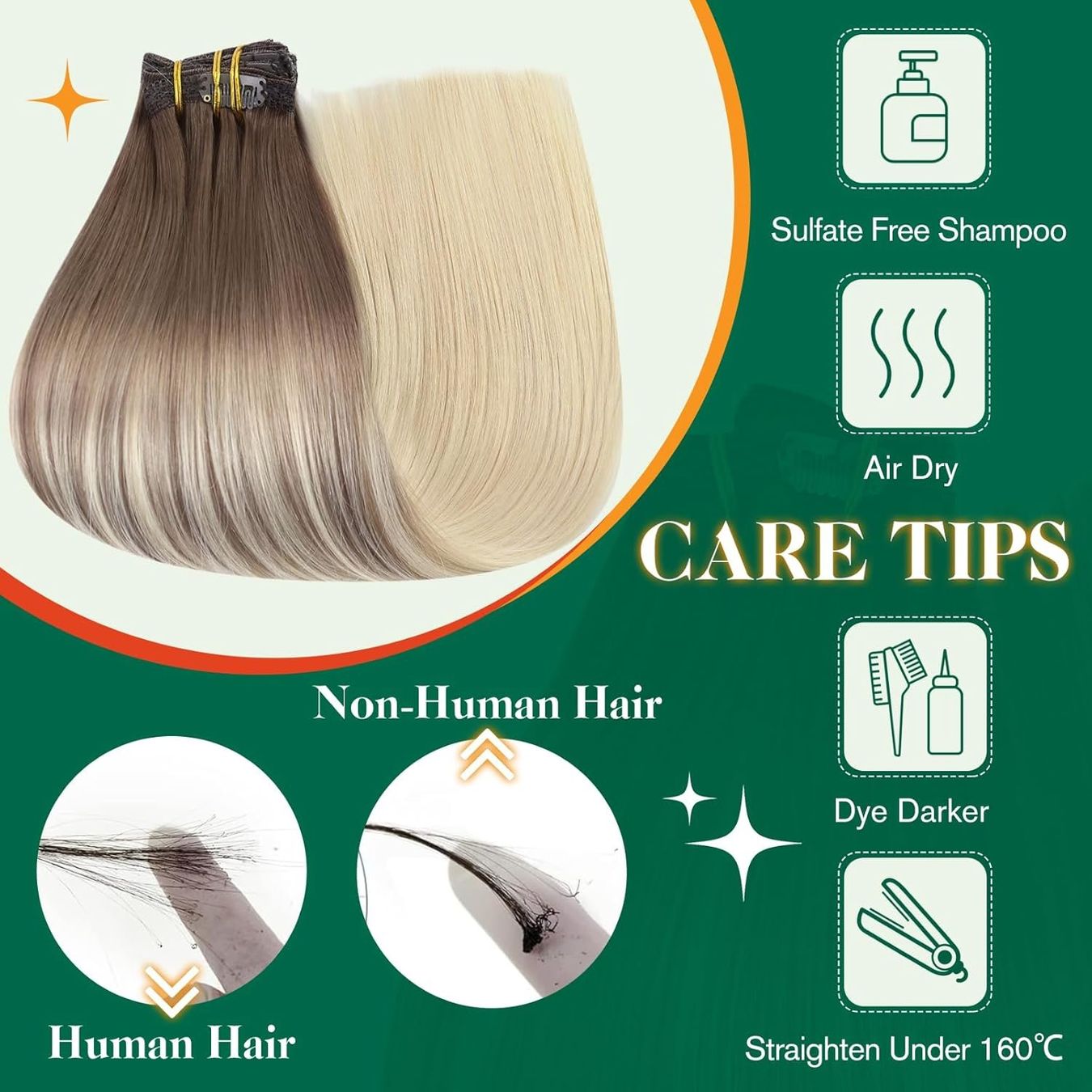 Parrucche: Echthaar Clip Extensions länge ca 60 cm 120gr. – Usato da Opfikon venduto da onlineschweiz 3