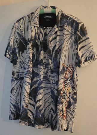 SECOND HAND Herren Kurzarmhemd Desigual, Gr. L 