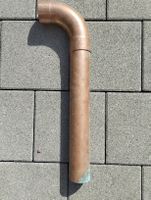 Kupferrohr mit 90°-Bogen / Regenrohr-Bogen (Ø ca. 60 mm)