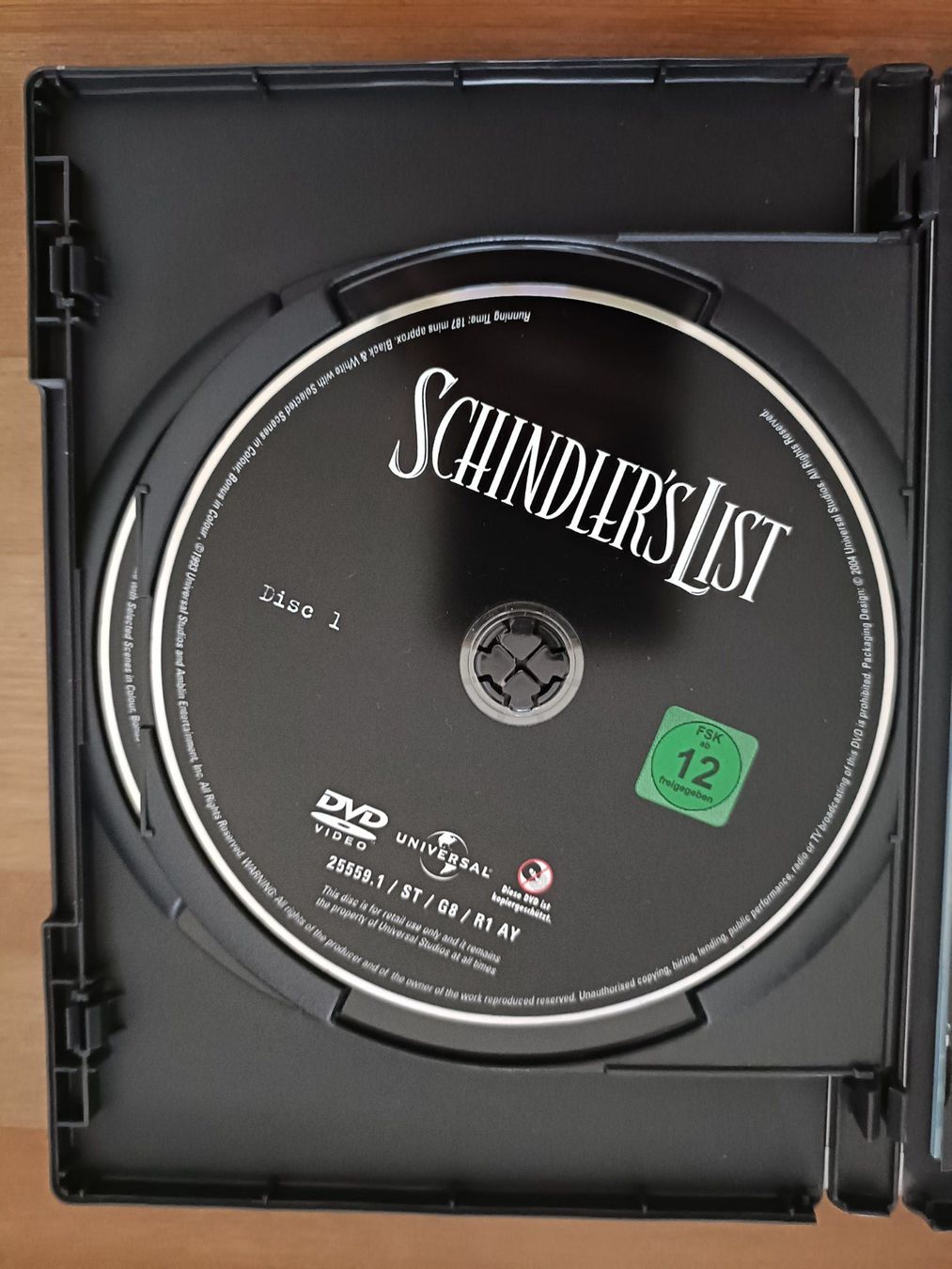Alle DVDs: Schindlers Liste – Gebraucht aus Aarau von d_m_bf6g 2