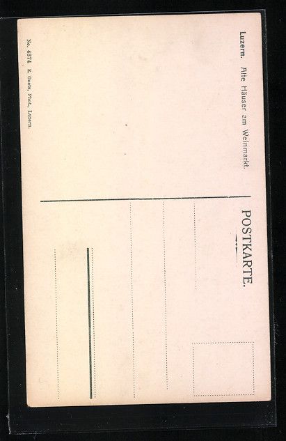 Cartoline postali: AK Luzern, Alte Häuser am Weinmarkt – Usato da Berlin venduto da bartko-reher 1