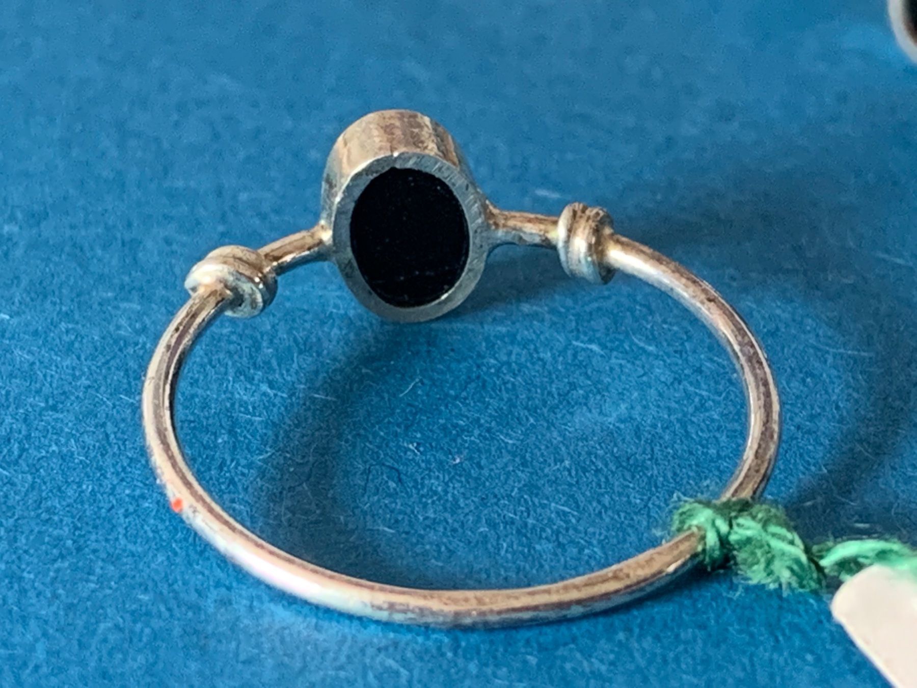 Onyx Anelli: Silberring ovaler Onyx pro Stk. (49-53) – Usato da Dittingen venduto da Bellevista 7