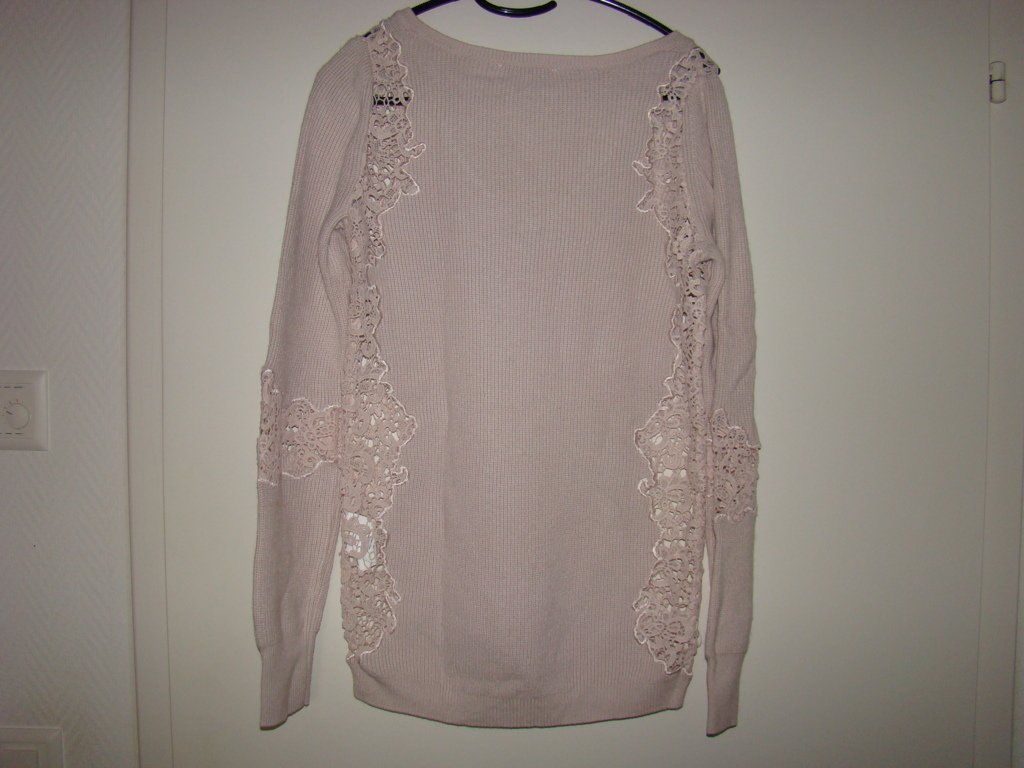 Morgan Maglioni & Felpe: Morgan, pull rose (dentelle) – Nuovo (secondo la descrizione) da Lussery-Villars venduto da pousinete02 4
