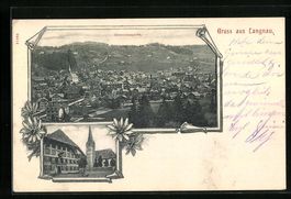 Langnau, Ortsansicht aus der Vogelschau 