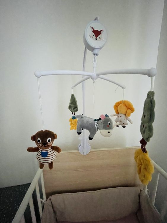 Gehäkeltes Baby Mobile Waldtiere - Handgemachtes Häkel-Mobile Fürs