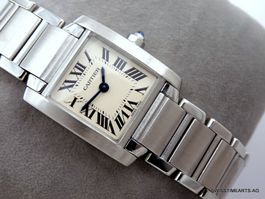 CARTIER TANK FRANCAISE REF. 3217 EDELSTAHL DAMENUHR