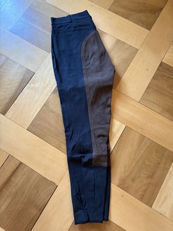 Reithose Felix Bühler schwarz brauner Besatz Grösse 42