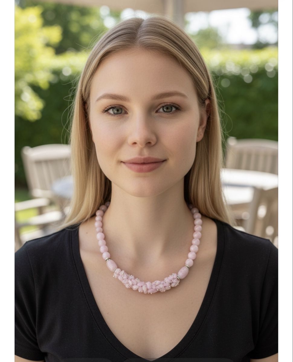 Catenine: Choker aus Kunzit Halbedelstein – Nuovo e nell'imballaggio originale da Kriens venduto da Hortensie6 4