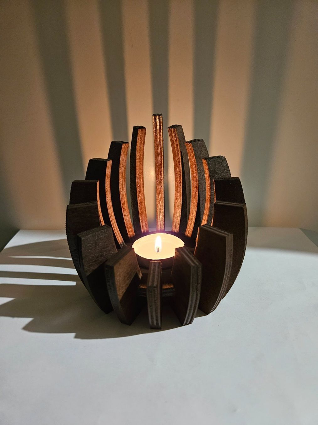 Portacandele: Teelichthalter Holz – Nuovo (secondo la descrizione) da Brunnen venduto da kent03