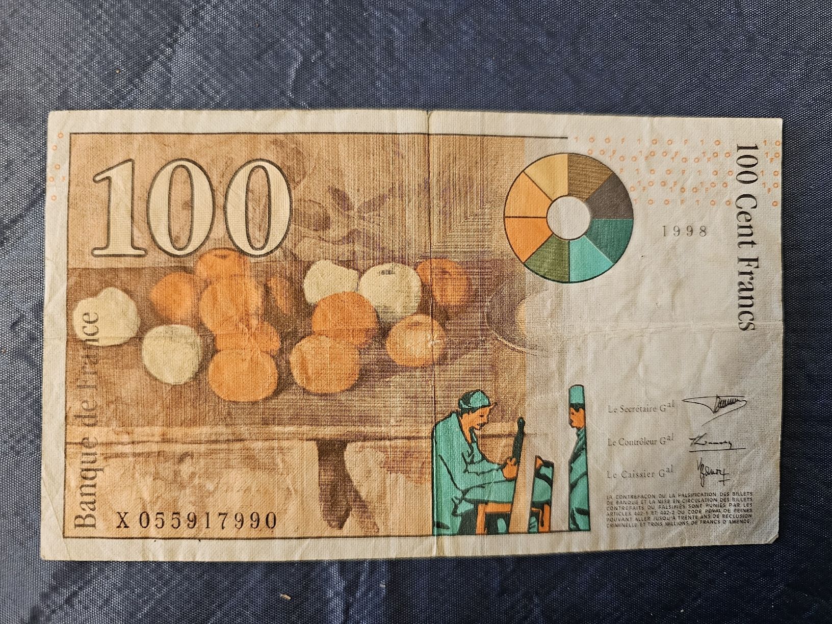 Banconote: France 100 fr. 1998 – Usato da Nidau venduto da Misterpix 1