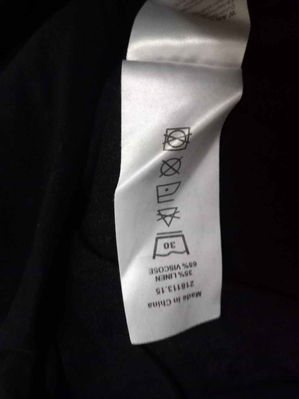 Pantaloni: Pantalon noir en lin et viscose taille élastique – Usato da Faoug venduto da per_kp6r 4