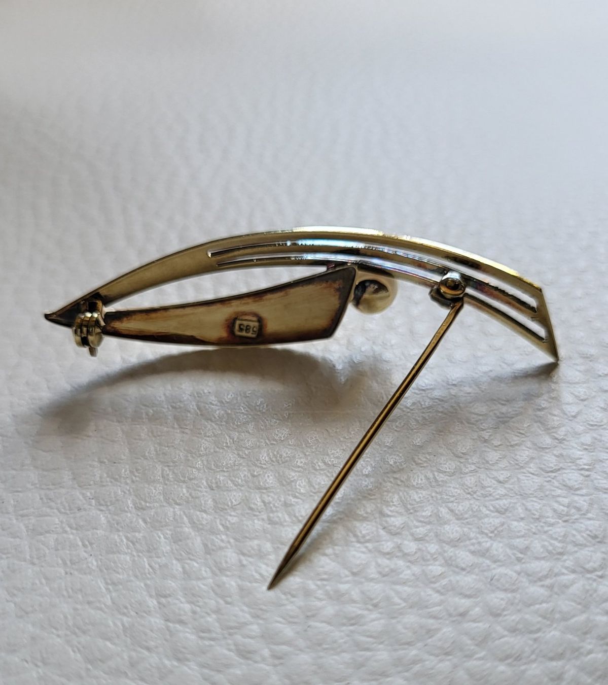 Spille & Fermagli: Gold 585 Broche Mit Perle – Usato da Wald ZH venduto da Dasilver 1
