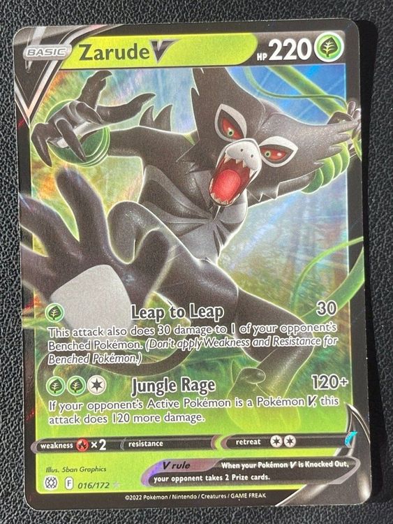 Zarude V 016 172 Pok mon Brilliant Stars Ultra Rare Ab 1 Neu gem ss 
