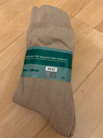 5 Paar Socken, Bio Baumwolle, Gr. 39 - 42, NEU