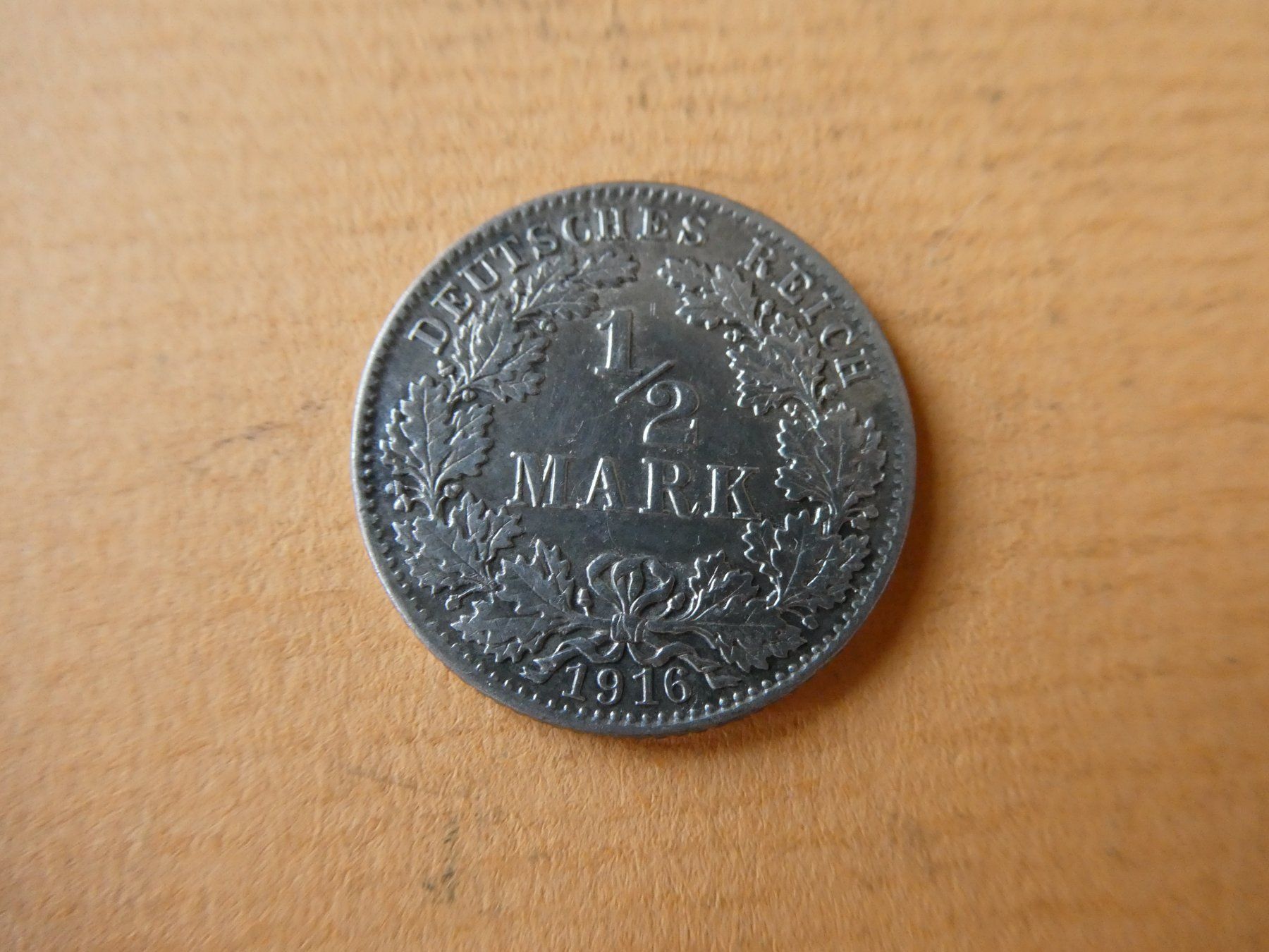 Tutti le monete: Dt. Reich 1916 D, 1/2 Silbermark – Usato da Hinterforst venduto da Rohusri